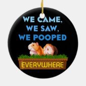 We zagen Guinee papavers van papaver. Keramisch Ornament (Achterkant)