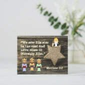 We zagen zijn Star, bijbelse kerstBriefkaart Feestdagenkaart (Staand voorkant)
