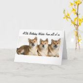 We zeggen allemaal "Happy 40th" Kaart (Gele Bloem)