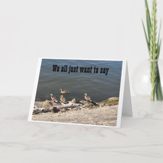 WE ZEGGEN: "EEN GELUKKIGE THANKSGIVING-DAG" FEESTDAGEN KAART (Voorkant)