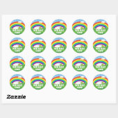 We zeggen Gay Pride maand schattige regenboog Ronde Sticker (Vel)