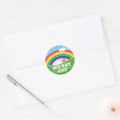 We zeggen Gay Pride maand schattige regenboog Ronde Sticker (Envelop)