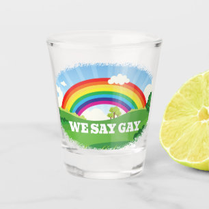 We zeggen Gay Rainbow Pride Shot Glas