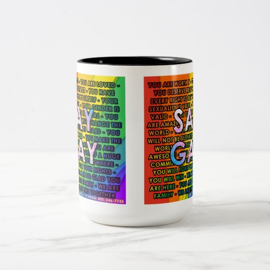 We zeggen GAY Two-Tone Coffee Mok (Center)