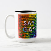 We zeggen GAY Two-Tone Coffee Mok (Links)