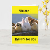 WE ZEGGEN "GEFELICITEERD" & WE ZULLEN JE MISLOPEN! KAART (Gele Bloem)