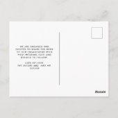 We zeggen ja moderne eenvoudige aankondiging van V Briefkaart (Achterkant)