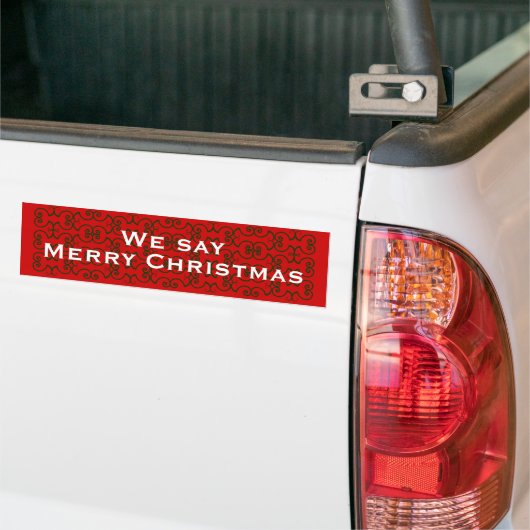 We zeggen Merry Kerstmis Bumpersticker (Op Truck)