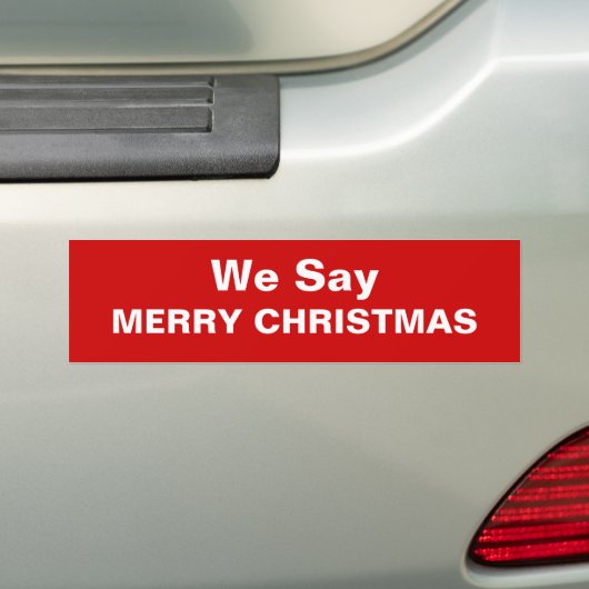 We zeggen vrolijke kerst Bumpersticker (Op auto)