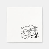 We zeiden dat ik moo bruiloft servet (Voorkant)