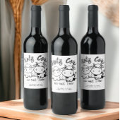 We zeiden dat ik moo grappig koe thema bruiloft wijn etiket