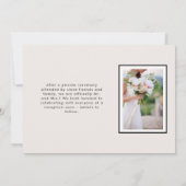 WE ZEIDEN JA | Blush + zwart 2 foto bruiloft Kaart (Achterkant)