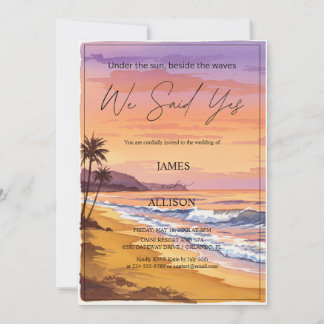 We zeiden ja - Boho Beach California & Wedding Kaart