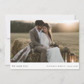 We Zeiden Ja Boho Budget Huwelijksfoto Virtueel Aankondiging (Voorkant)