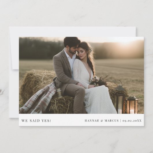 We zeiden ja Boho budget trouwfoto virtueel Aankondiging (Voorkant)