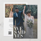 We zeiden ja elegante QR code ontvangst alleen 2 f Kaart (Voorkant / Achterkant)