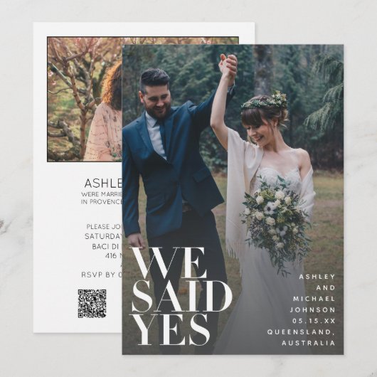 We zeiden ja elegante QR code ontvangst alleen 2 f Kaart (Voorkant / Achterkant)