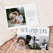 We zeiden Ja Elegantie Bruiloft Multi Foto Aankondiging