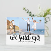 We zeiden ja Elopement Party Aankondiging (Staand voorkant)