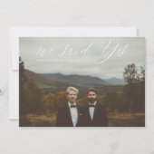 We zeiden ja foto bruiloft elopement aankondiging (Voorkant)