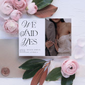 We zeiden Ja Foto Bruiloft Receptie QR Code Kaart