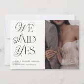 We zeiden Ja Foto Bruiloft Receptie QR Code Kaart (Voorkant)