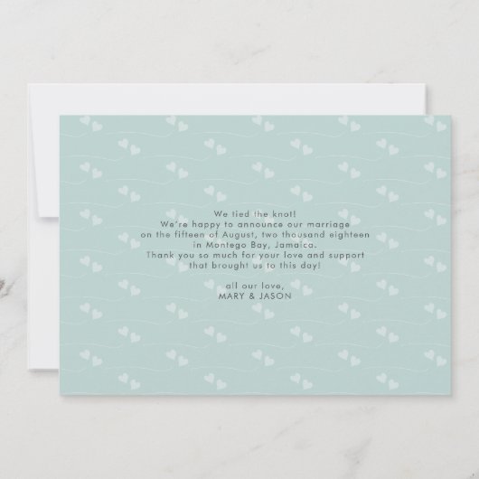 We zeiden ja | Fotohuwelijksaankondiging Kaart (Achterkant)