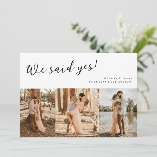 We Zeiden Ja Huwelijksalbum met meerdere foto's Aankondiging (Staand voorkant)