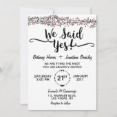 We zeiden ja! huwelijksuitnodiging kaart (Voorkant)