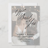 We zeiden ja huwelijksuitnodiging met foto overlay kaart (Voorkant)