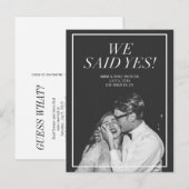 We zeiden ja | Moderne foto bruiloft aankondiging (Voorkant / Achterkant)