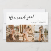 We Zeiden Ja Moderne Trouwdag Meerdere Foto's Aankondiging (Voorkant)