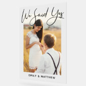 We zeiden ja persoonlijke foto-Verloving bruiloft Acryl Bord (Hoek)