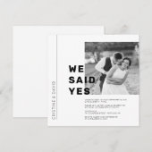 We zeiden Ja Trouwlocatie aankondiging (Voorkant / Achterkant)