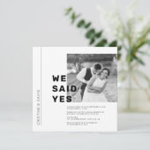 We zeiden Ja Trouwlocatie aankondiging (Staand voorkant)