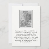 We zeiden ja Vellum Overlay Wedding Announounding Kaart (Achterkant)