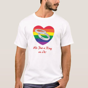 We zetten een ring op het homohuwelijk t-shirt