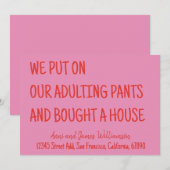 We zetten onze volwassen mieren aan en kochten een aankondiging (Voorkant / Achterkant)