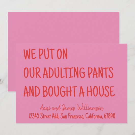 We zetten onze volwassen mieren aan en kochten een aankondiging (Voorkant / Achterkant)