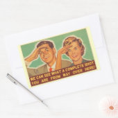 We zien dat je een idioot bent rechthoekige sticker (Envelop)