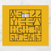 We zien elkaar weer, vrienden likeurfles etiket (Enkel label)