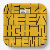 We zien elkaar weer, vrienden papieren bordje (Voorkant)