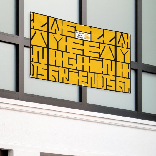 We zien elkaar weer, vrienden spandoek (Buitenkant Gebouw)