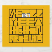 We zien elkaar weer, vrienden sparkling wijnetiket (Enkel label)