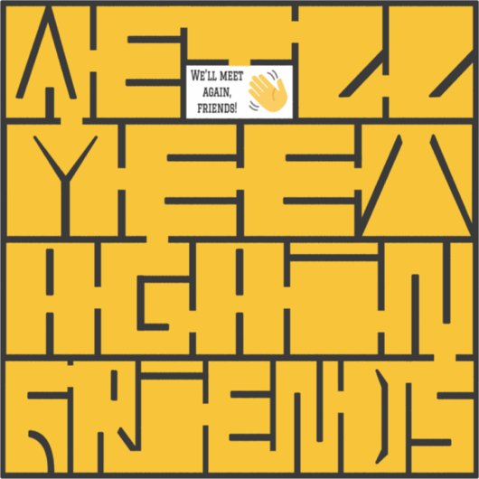 We zien elkaar weer, vrienden sticker (Voorkant)