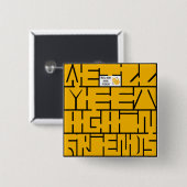 We zien elkaar weer, vrienden vierkante button 5,1 cm (Voorkant /achterkant)