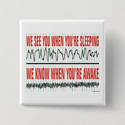 We zien je als je slaapt vierkante button 5,1 cm (Voorkant)