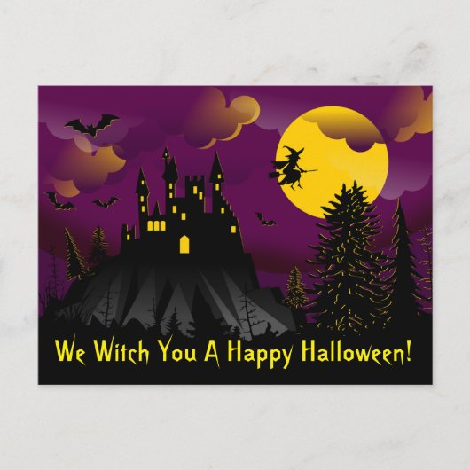 We zien je een gelukkig Halloween Briefkaart (Voorkant)