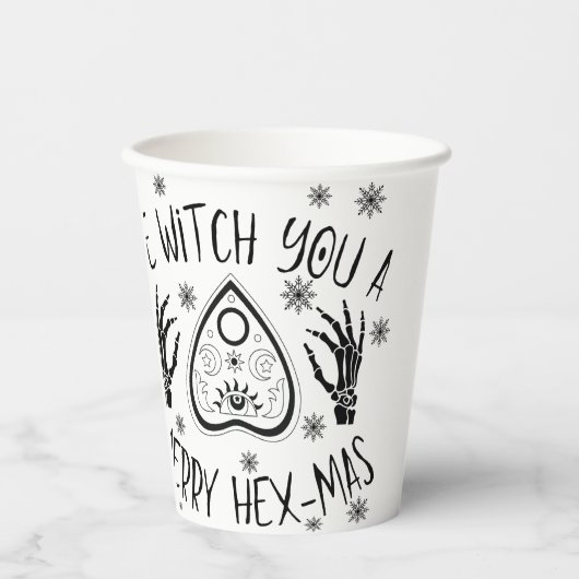 We zien je een prettige hex-Mas Papieren Bekers (Voorkant)