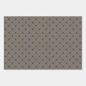 We zien jullie Navy en Gold Tiled Inpakpapier Vel (Voorkant 3)